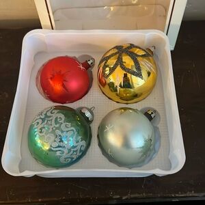 Four vintage ornaments